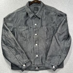 Vintage Levi's Silvertab Jean Jacket Denim Shiny gray Large Y2K 2000